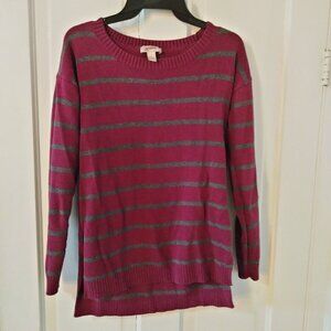 Maroon striped sweater, Arizona Jean Company